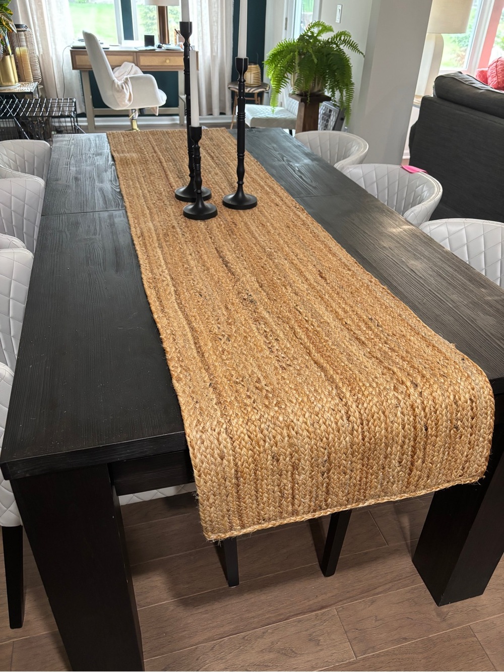 🌿 Hearth & Hand Magnolia Jute Table Runner 20x90